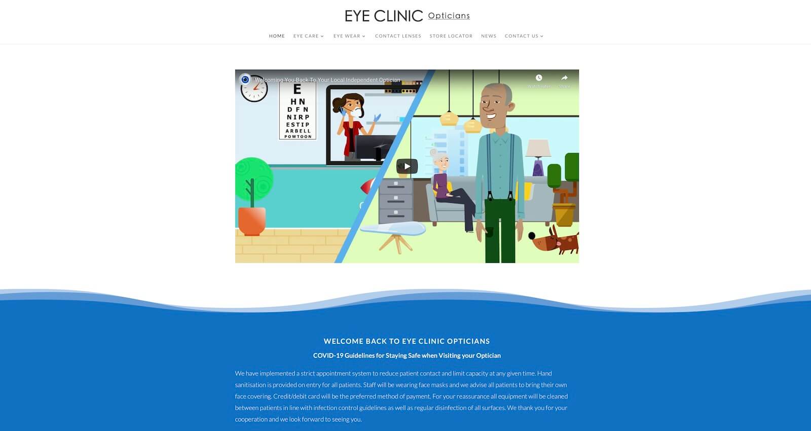 Eye Clinic Opticians Website Design